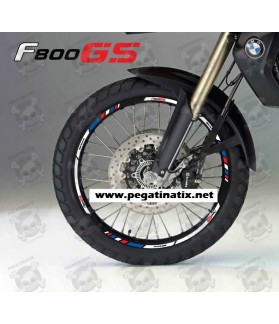 BMW F800GS Motorsport Wheel decals stickers rim stripes f800 gs 19'' 17''