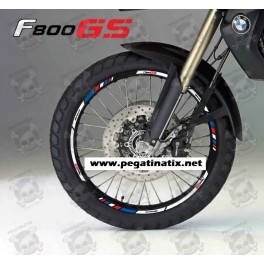 BMW F800GS Motorsport Wheel decals stickers rim stripes f800 gs 19'' 17''
