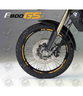 BMW F800GS Wheel decals stickers rim stripes f800 gs 19'' 17'' Yellow