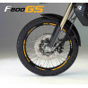BMW F800GS Wheel decals stickers rim stripes f800 gs 19'' 17'' Yellow