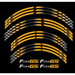 BMW F800GS Wheel decals stickers rim stripes f800 gs 19'' 17'' Yellow