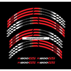 BMW R1200GS Adventure wheel decals stickers rim stripes r1200 GS 19'' 17'' Red