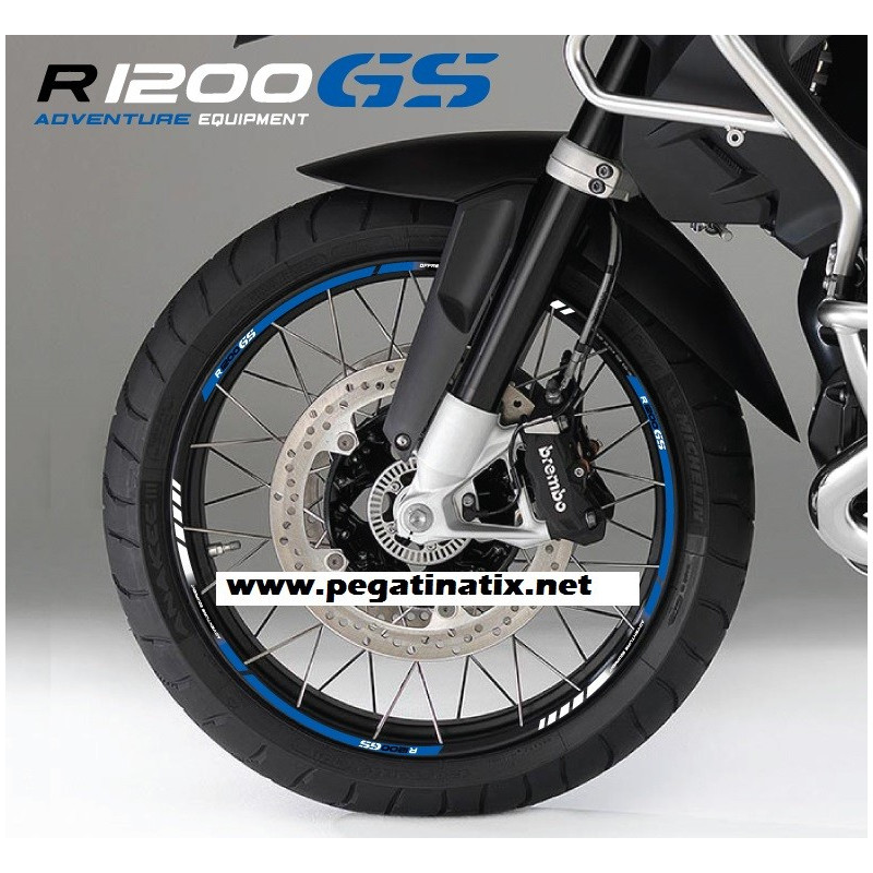 BMW R1200GS Adventure wheel decals stickers rim stripes r1200 GS 19'' 17'' Blue