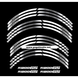 BMW R1200GS wheel decals stickers rim stripes r1200 GS 19'' 17'' White