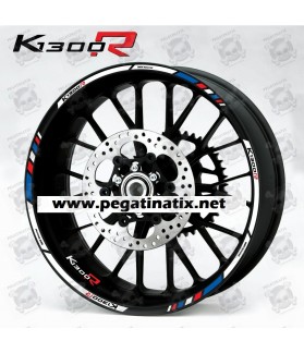 BMW K1300R wheel decals stickers rim stripes 12 pcs. Laminated K1300 R