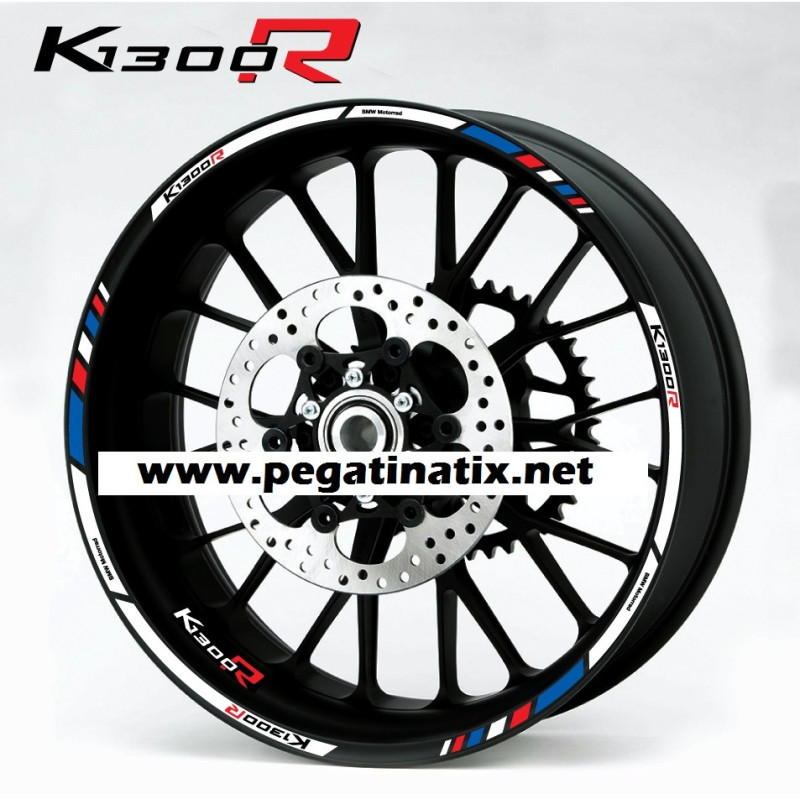 BMW K1300R wheel decals stickers rim stripes 12 pcs. Laminated K1300 R