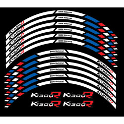 BMW K1300R wheel decals stickers rim stripes 12 pcs. Laminated K1300 R