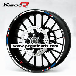 BMW K1200R wheel decals stickers rim stripes 12 pcs. Laminated K1200 R