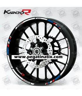 BMW K1200R wheel decals stickers rim stripes 12 pcs. Laminated K1200 R