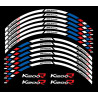BMW K1200R wheel decals stickers rim stripes 12 pcs. Laminated K1200 R
