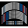 BMW R1200ST wheel decals rim stripes 12 pcs. Laminated R1200 ST