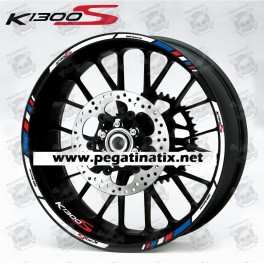 BMW K1300S wheel decals stickers rim stripes 12 pcs. Laminated K1300 S