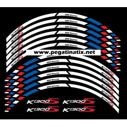BMW K1300S wheel decals stickers rim stripes 12 pcs. Laminated K1300 S