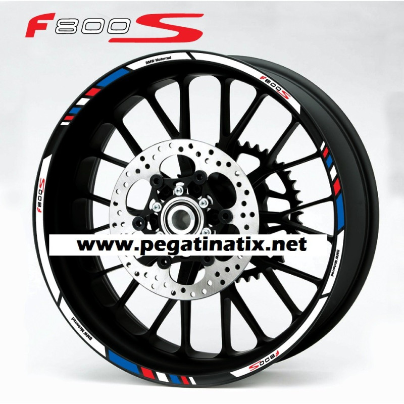 BMW F800S wheel decals stickers rim stripes 12 pcs. Laminated f800 S