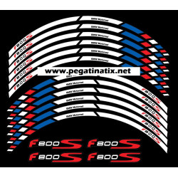 BMW F800S wheel decals stickers rim stripes 12 pcs. Laminated f800 S
