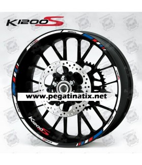 DECALS BMW K-1200S wheel rim stripes 12 pcs (Compatible Product)