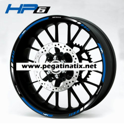 BMW HP6 K1600GT wheel decals stickers Laminated rim stripes k1600 GT Blue