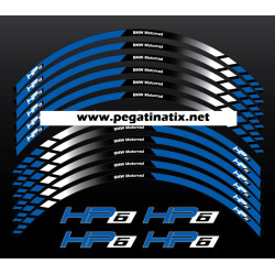 BMW HP6 K1600GT wheel decals stickers Laminated rim stripes k1600 GT Blue