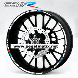 BMW G310R wheel decals stickers rim stripes 12 pcs. Laminated G310 R Motorsport