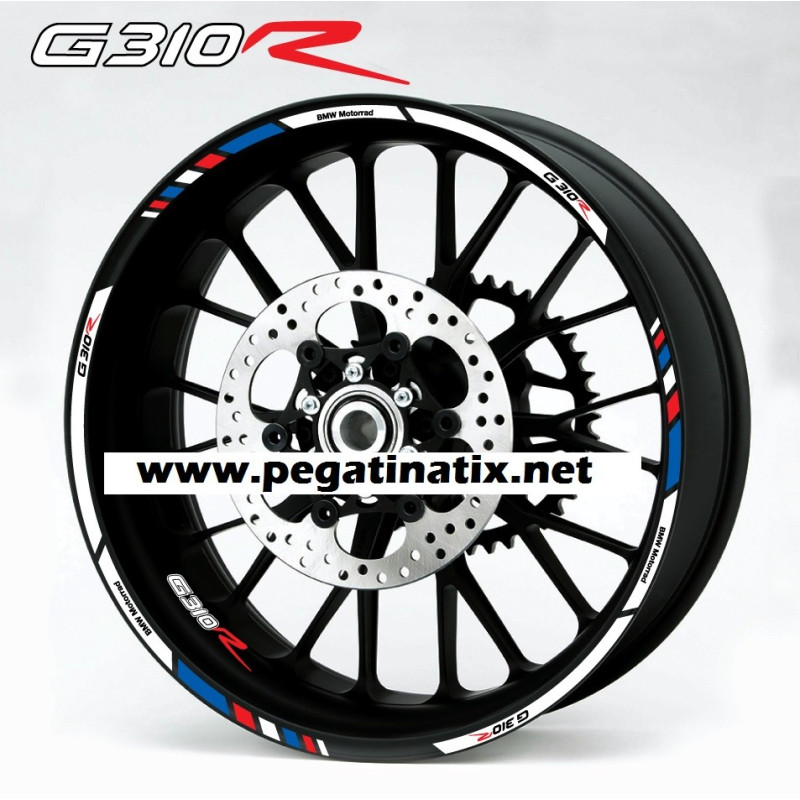 BMW G310R wheel decals stickers rim stripes 12 pcs. Laminated G310 R
