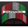 DUCATI Monster Tricolore wheel stickers decals rim stripes 12 pcs. Laminated 1100 1200
