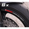 DUCATI MONSTER small wheel decals rim stripes stickers 8 pcs. Laminated