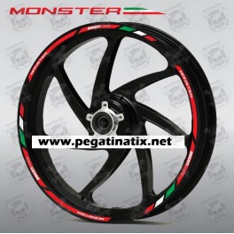 DUCATI Monster wheel stickers decals rim stripes 12 pcs. 821 796 1200 1200R