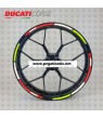 Ducati Corse Tricolore Reflective wheel stickers decals rim stripes Panigale Monster