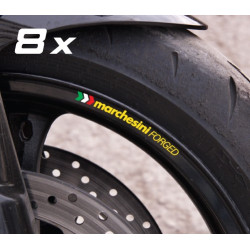 Marchesini small Wheel decals rim stripes 8 pcs. Laminated