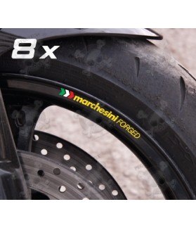 STICKERS Marchesini small Wheel rim stripes 8 pcs. Laminated (Compatible Product)