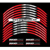 Ducati Multistrada 1200 wheel decals stickers rim stripes 12 pcs. logo Red white