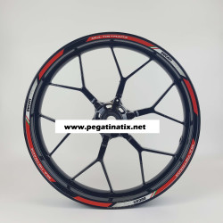 Ducati Multistrada 1200 wheel decals stickers rim stripes 12 pcs. logo Red white