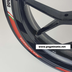 Ducati Multistrada 1200 wheel decals stickers rim stripes 12 pcs. logo Red white