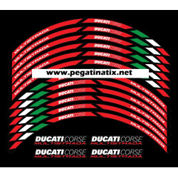 Ducati Multistrada wheel decals stickers rim stripes 12 pcs. 1200s Laminated Red