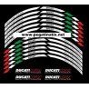 Ducati Multistrada wheel decals stickers rim stripes 1200s Laminated White