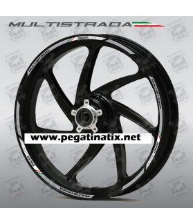 Ducati Multistrada wheel decals stickers rim stripes 1200s Laminated Grey