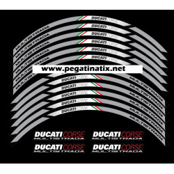 Ducati Multistrada wheel decals stickers rim stripes 1200s Laminated Grey