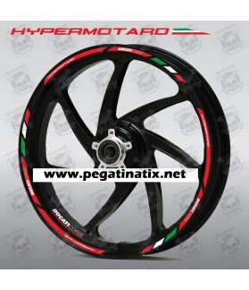 Ducati Hypermotard wheel decals stickers rim stripes 796 821 949 1100 (Compatible Product)