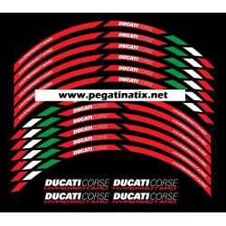 Ducati Hypermotard wheel decals stickers rim stripes 796 821 949 1100