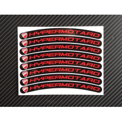 8 x DUCATI HYPERMOTARD small wheel stickers decals rim stripes