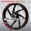Ducati Panigale wheel decals stickers rim stripes 12 pcs. 899 1199 1299 Laminated (Produto compatível)