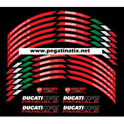 Ducati Panigale wheel decals stickers rim stripes 12 pcs. 899 1199 1299 Laminated
