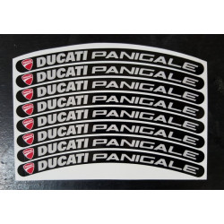 DUCATI PANIGALE small Wheel decals rim stripes 8 pcs. Laminated