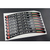 8 x DUCATI PANIGALE small wheel decals rim stripes stickers Laminated flag