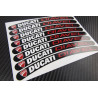 8 x DUCATI PANIGALE small wheel decals rim stripes stickers Laminated flag