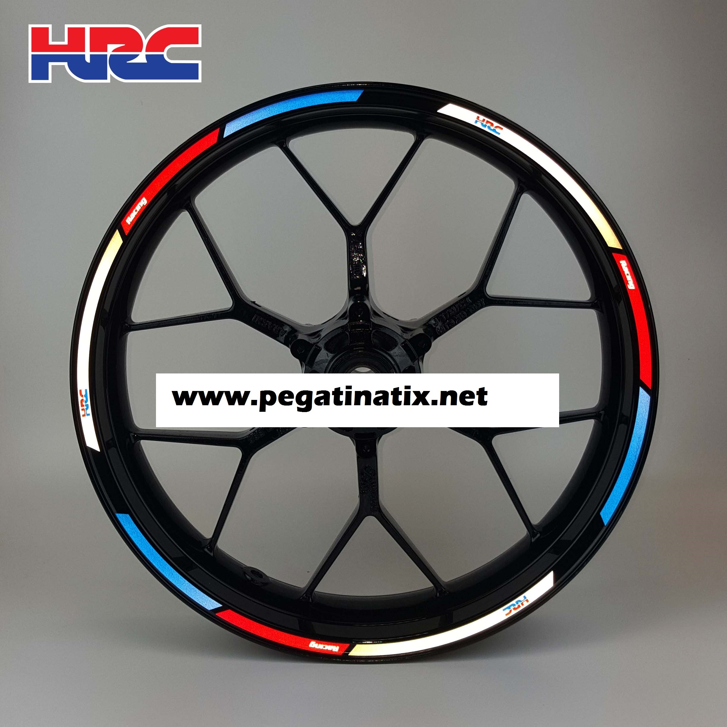 HONDA CBR HRC Racing Wheel Rim Decal Stickers Stripes Set Laminated 600RR 1000RR 