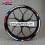 Honda Racing HRC Reflective wheel stickers decals rim stripes Cbr Vfr CB500 (Compatible Product)