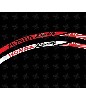 HONDA Racing Japan flag Wheel decals rim stripes 16 pcs. Laminated full color