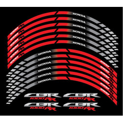 Honda CBR1000RR Wheel decals rim stripes stickers CBR 1000RR 08-14 Red
