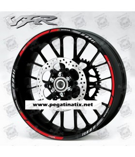 Honda VFR800F Wheel decals rim stripes stickers VFR 800 1200 Red Laminated (Producto compatible)
